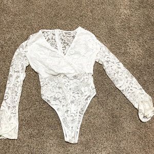 White Lace Bodysuit